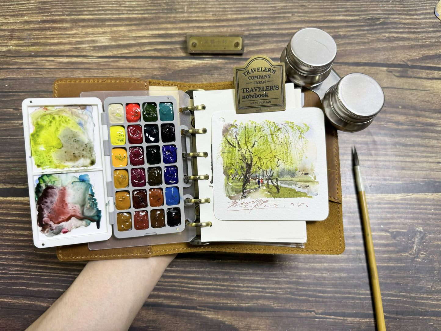 3D Printed Mini Painting Box Travel Jounal Set