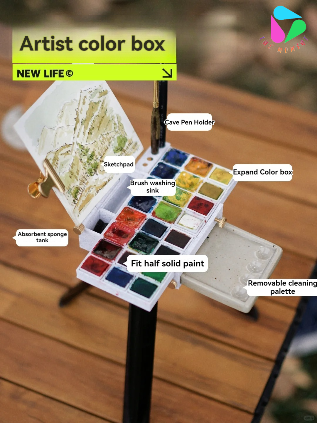 Outdoor Sketching Easel Paint Box