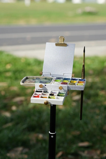 Outdoor Sketching Easel Solid Watercolor Paint Box