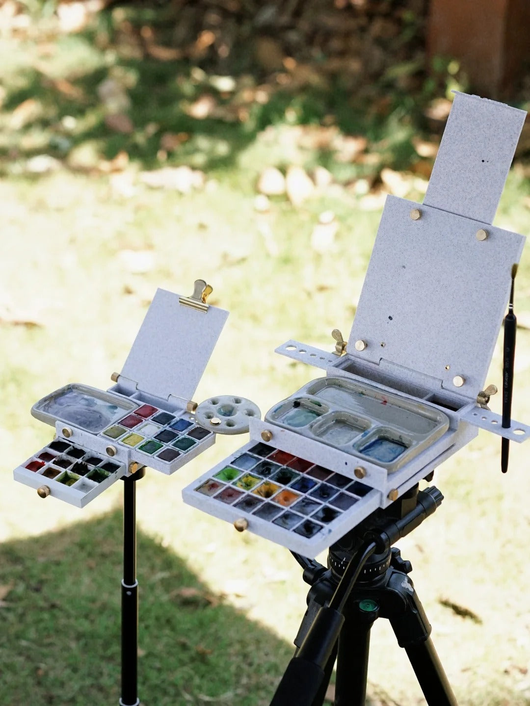 Outdoor Sketching Easel Solid Watercolor Paint Box