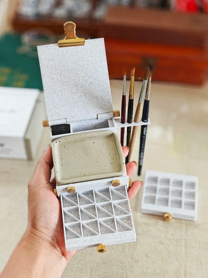 Outdoor Sketching Easel Solid Watercolor Paint Box